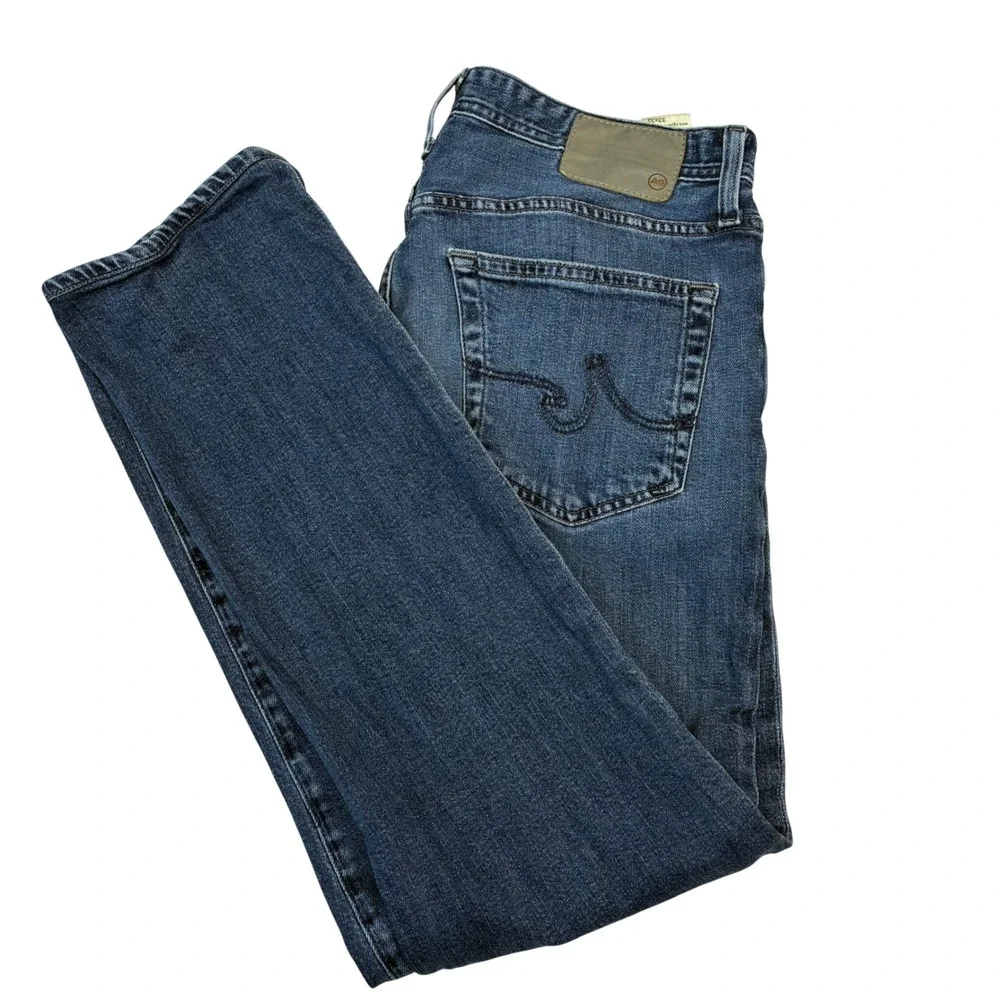 AG Adriano Goldschmied Everett Jeans Mens 33x30 Slim Straight Japanese Fabric